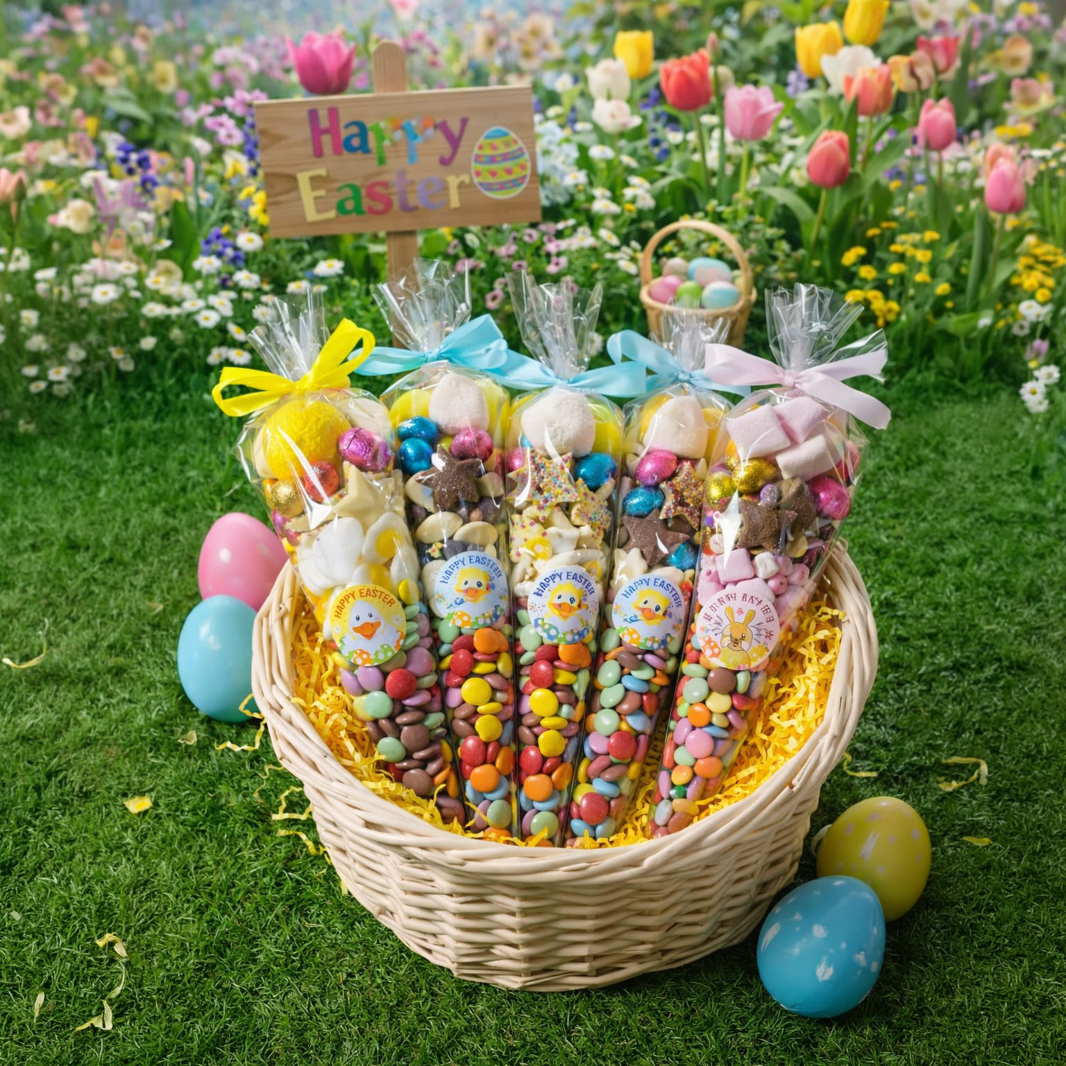 Easter Sweet Cones basket